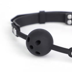 BDSMaster Bâillon Boule Percée Breathfive 40mm Noir